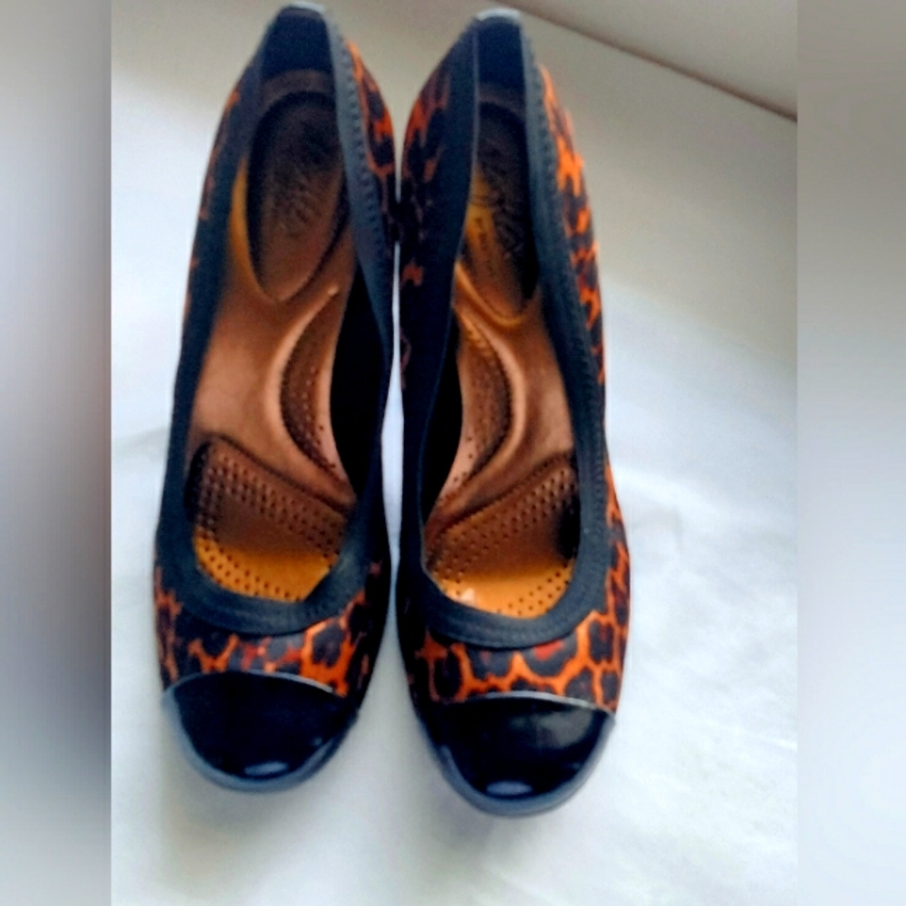 Dexter Shoes Women 7 Multicolor Stylish Office Versatile Animal Print Elegant